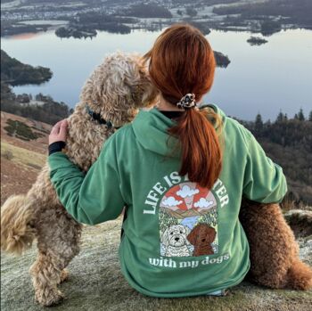 Personalised Life Is Better Dog Lover Hoody, 3 of 12