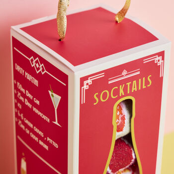 'Socktails' Cocktail Novelty Sock Gift Set, 3 of 8