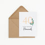 Personalised Floral 40th Birthday Card, thumbnail 2 of 3