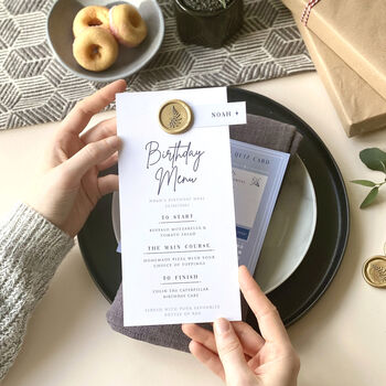 Birthday Menu With Place Card And Fun Quiz Card, 7 of 11