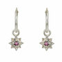 Guiding North Star Rhodolite Mini Hoops Gold Plated, thumbnail 5 of 8