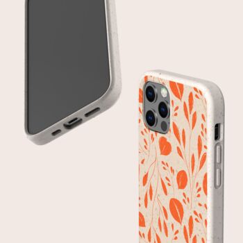 Orange Leaves Eco Friendly, Biodegradable Phone Case, 5 of 8