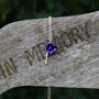 Poppy Purple Flower On Stem Pendant Necklace, thumbnail 1 of 3