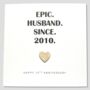 14th Wedding Anniversary Card Ivory Epic Card, thumbnail 2 of 5