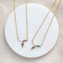 Lightning Bolt Birthstone And Pearl Bar Necklace, thumbnail 2 of 12