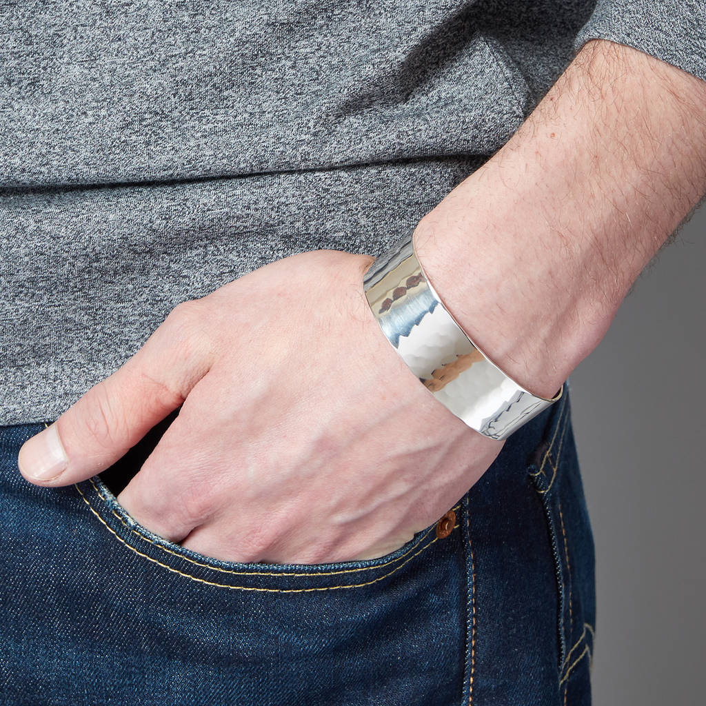 Men's silver cuff on sale bracelets