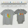 Personalised Multicoloured Baby And Child Set, thumbnail 3 of 4
