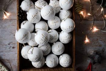 Personalised Calligraphy Christmas Bauble, 2 of 4