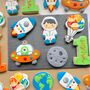 Space Party Biscuit Favours / Set Of 12 Biscuits, thumbnail 1 of 4