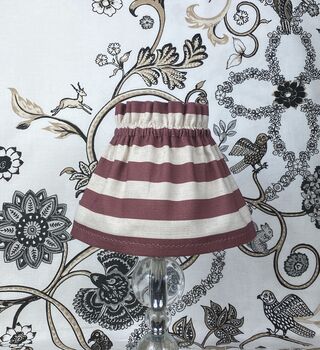 Dolly Raspberry Striped Gathered Scrunchie Lampshade, 2 of 3