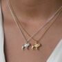 Lion Charm Necklace, Sterling Silver Or Gold Plated, thumbnail 1 of 10