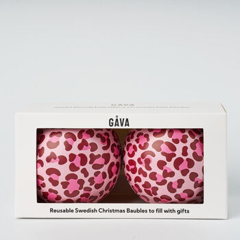 Duo Of Baubles In Swedish Design Filled With Swedish Chocolate, 10 of 12