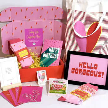 Girls Pink Birthday Gift Box Hamper For Her Teen, 8 of 9