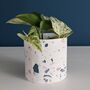 Handmade Blue And Nudes Terrazzo Pot, thumbnail 1 of 2