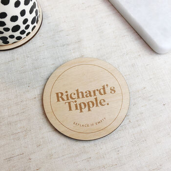 Personalised 'Tipple' Drinks Coaster, 2 of 3