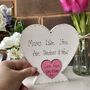 Personalised Mother's Day Ivory Mum Wooden Heart, thumbnail 3 of 3