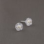 Sterling Silver 21st Lace Flower Ear Studs, thumbnail 4 of 5