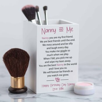 Personalised Make Up Brush Poem Pot, 2 of 3