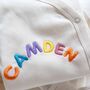 Personalised Organic Cotton Romper New Baby Gift, thumbnail 6 of 9