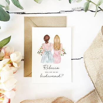 Will You Be My Bridesmaid Customisable Card, 2 of 3