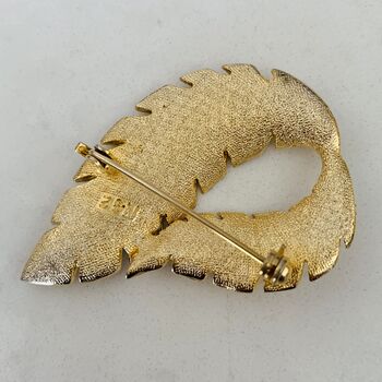 Genuine 1960s Goldplated Leaf Brooch, 6 of 6