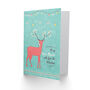 Dear Fiance Love Deer Christmas Card, thumbnail 2 of 4