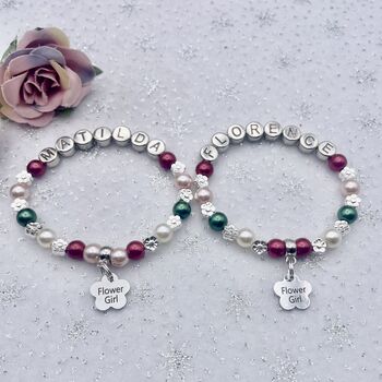 Flower Girl Proposal Bracelet Wedding Thank You Gift, 12 of 12