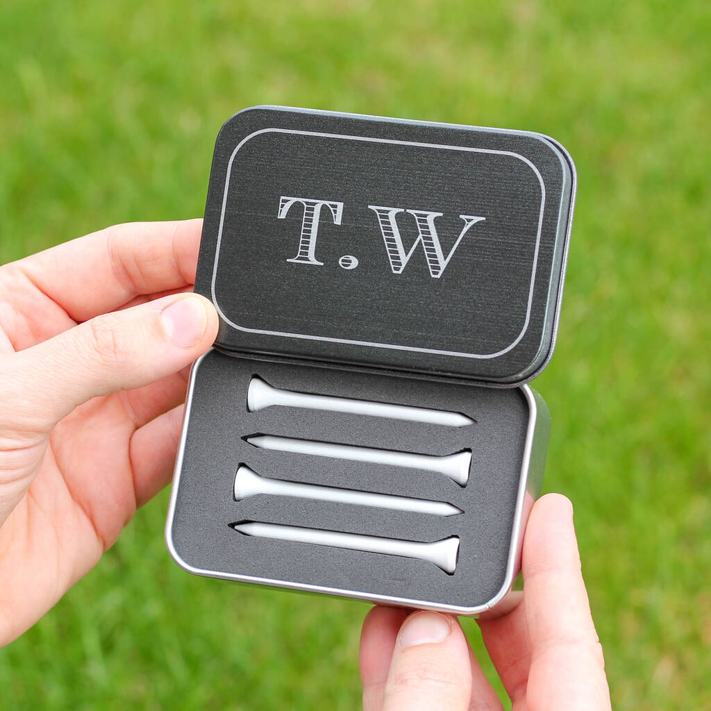 Personalised Initials Golf Tee Tin Gift For Him, 1 of 2