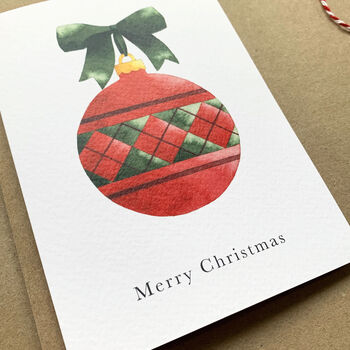 Christmas Bauble Greeting Card, 2 of 4