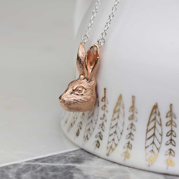 Sterling Silver Hare Pendant, 2 of 12