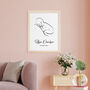 Personalised Line Art Resting Baby Print, thumbnail 9 of 9