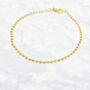 Ball Bead Chain Minimalist Dainty Gold Plated Bracelet, thumbnail 1 of 4