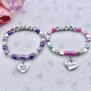 Personalised Cousin Bracelet, Cousin Gift, 2 of 12