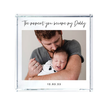 Personalised The Moment You Became My Daddy Glass Token, 6 of 7