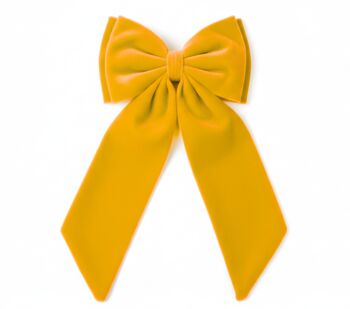 Sustainable Lrg Velvet Bow Hanging Christmas Decoration, 3 of 8