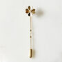 Diamond Clover Tie Pin/ Twist Tie Pin– Silver/Gold, thumbnail 1 of 6