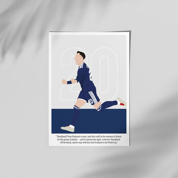 Lawrence Shankland Commentary Scotland Football Print, 2 of 4