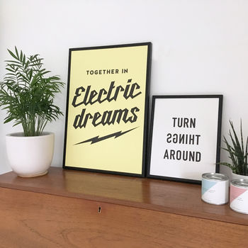 Together In Electric Dreams Typographic Print, 8 of 8