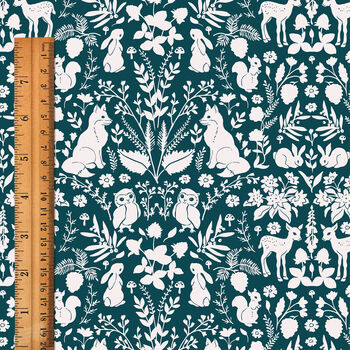 Midnight Forest Monotone Organic Cotton Fabric, 2 of 2