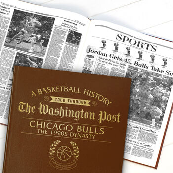 Chicago Bulls Personalised Nba Basketball Gift Newspaper Book, 7 of 10