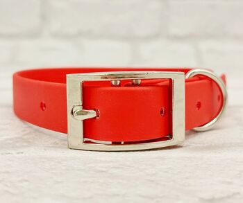 Waterproof Dog Collar And Lead Set Red, 2 of 3