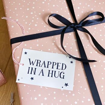 Wrapped In A Hug Pink Recyclable Wrapping Paper, 2 of 4