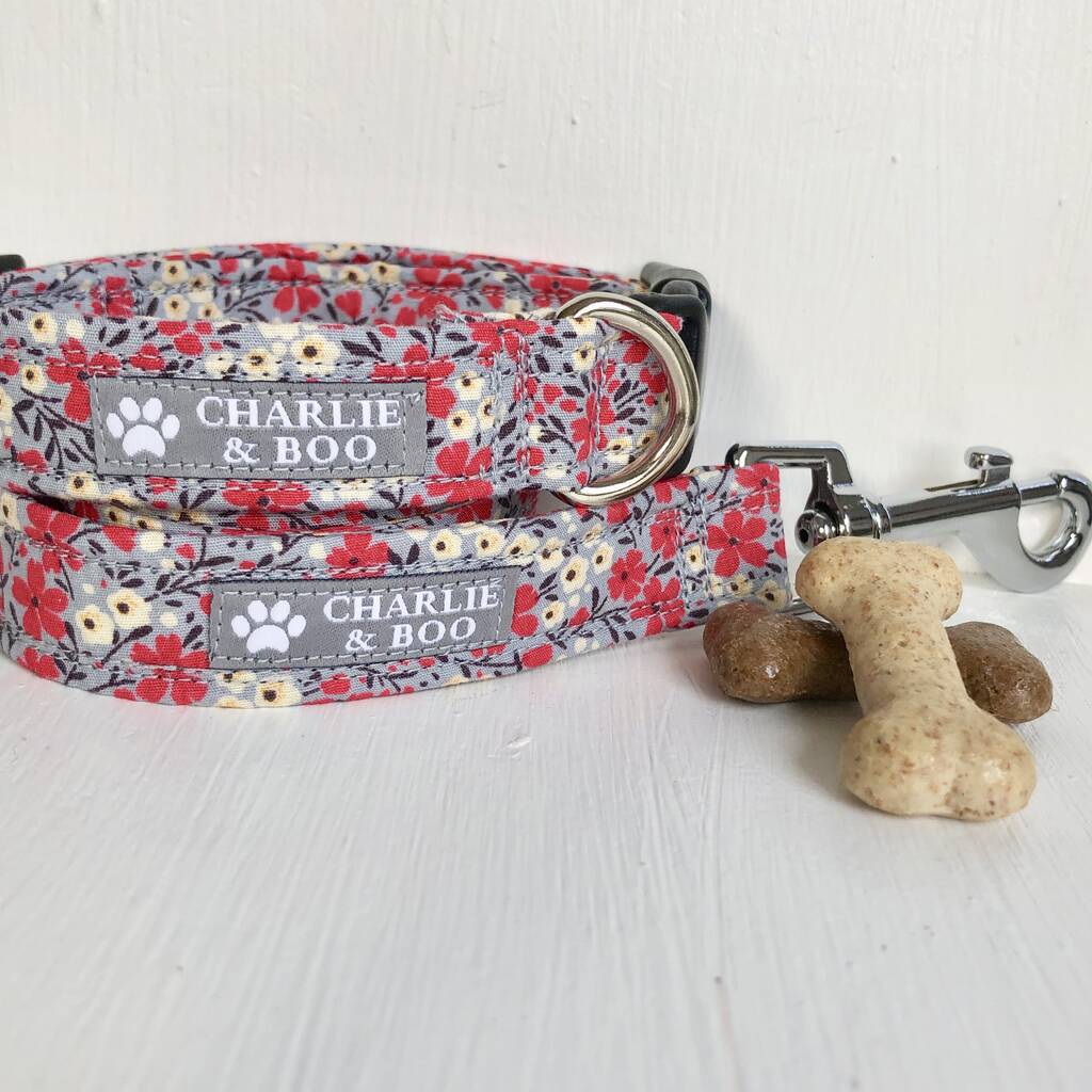 floral dog leash