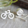 Bicycle Tie Tack In Sterling Silver, thumbnail 1 of 3