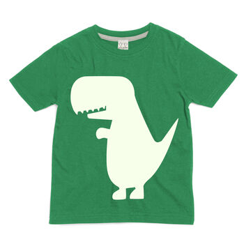 Dinosaur T Rex Glow In The Dark Interactive Tshirt, 3 of 7