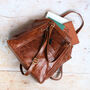 Large Leather Slip Pocket Shopper Tote, Tan, thumbnail 3 of 6