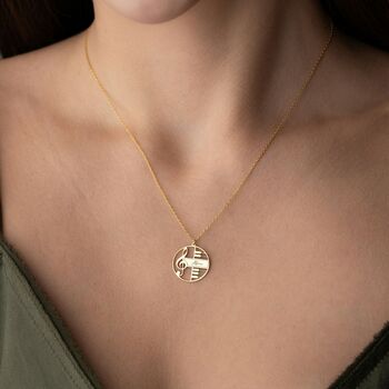 Personalised Treble Clef Name Necklace, 8 of 11