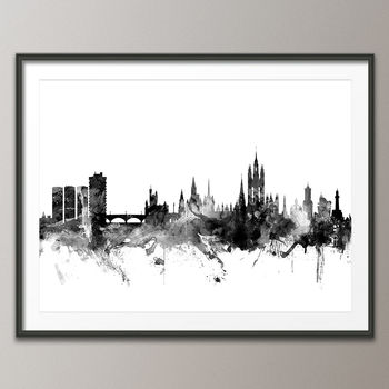 Aberdeen Skyline Cityscape Black And White, 3 of 5