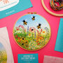 Bees And Wildflower Meadow Embroidery Kit, thumbnail 2 of 9