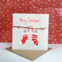 Personalised Mice Christmas Stocking Card, thumbnail 2 of 6